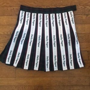 Daily Paper Logo Tape Pleated Skirt SZ S